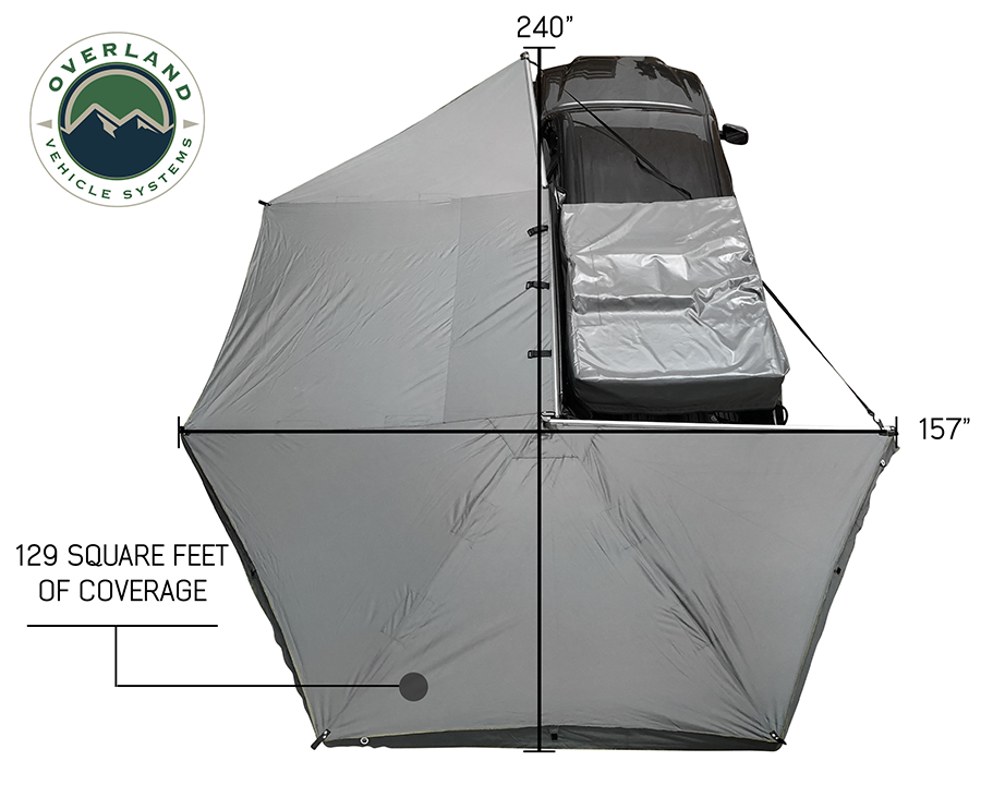 Nomadic 270 awning grey from above