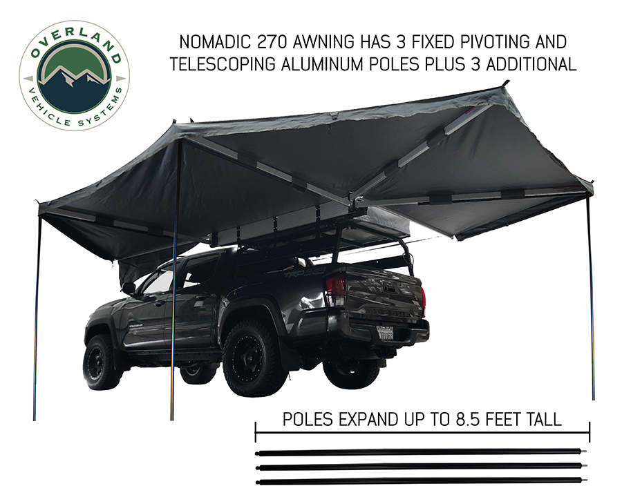 Nomadic 270 awning from below