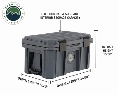 D.B.S 53QT Dry Box From The Left - Dark Grey.