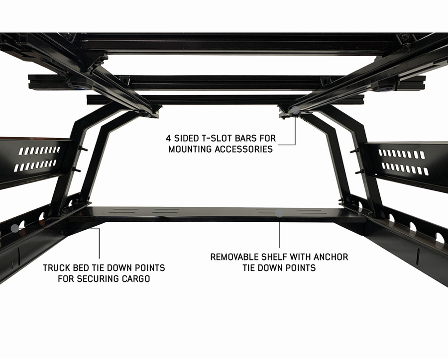 Discovery truck bed rack view from below