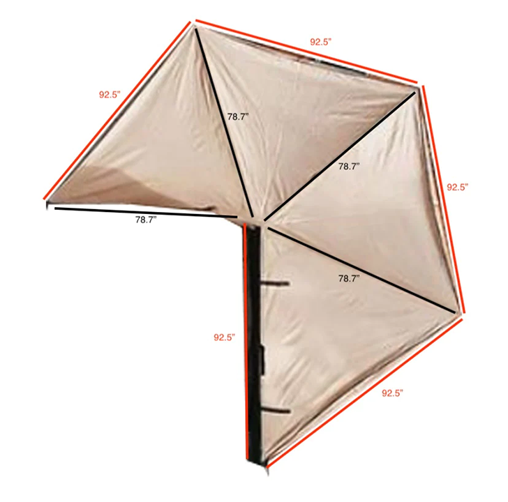 Guana Equipment Morpho 270 Awning dimensions