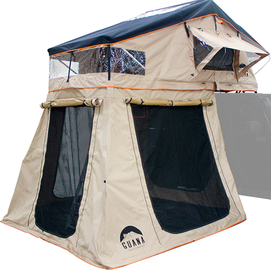 Guana Equipment Wanaka 55" roof top tent with annex - tan