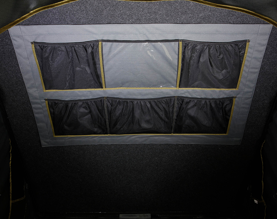 Mamba 3 rooftop tent inside view with pockets