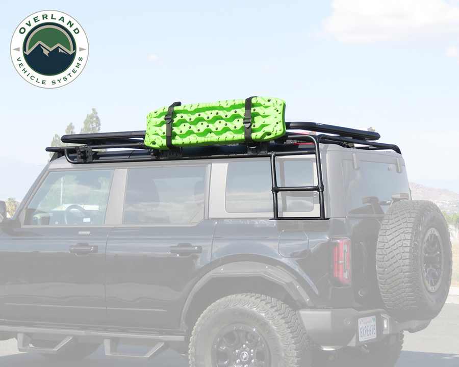 King 4WD Ford Bronco Rack System With Integrated Step and Light Bar Mount