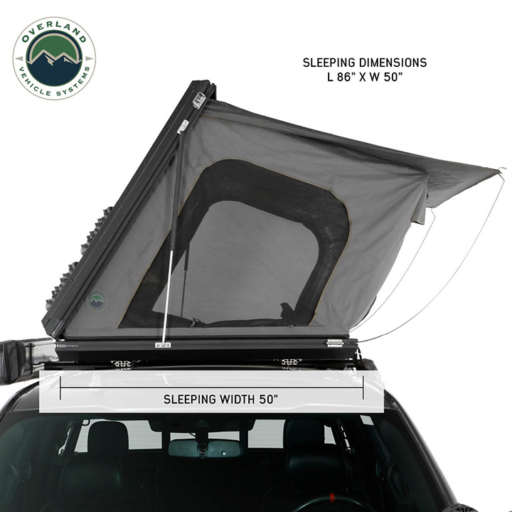 Sidwinder Roof Top Tent from side with dimensions