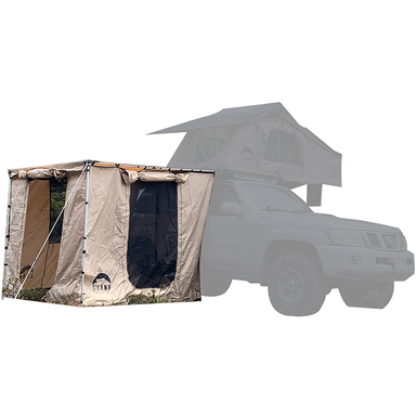 Guana Equipment Alemdro Awning Walls from side - tan