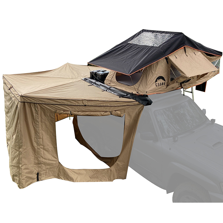 Guana Equipment Morpho 270 Awning Walls open - tan